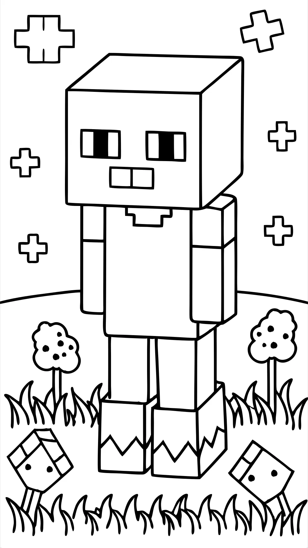 minecraft creeper coloring pages for kids